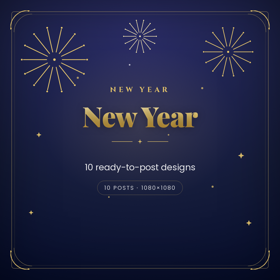 New Year Social Media Post Pack — cover