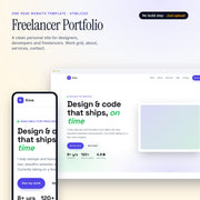 Freelancer Portfolio — One-Page Website Template (HTML/CSS) — cover