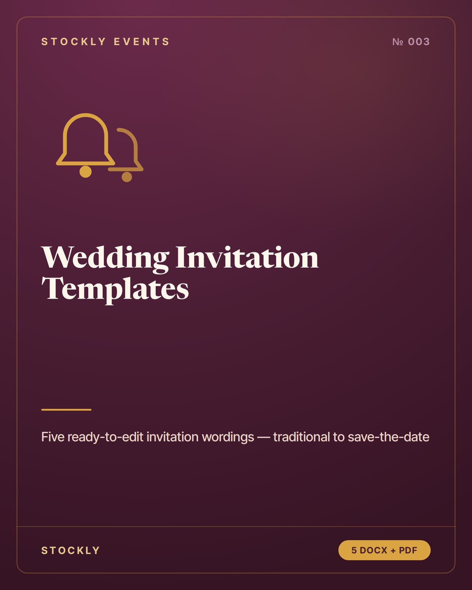 Wedding Invitation Templates — cover