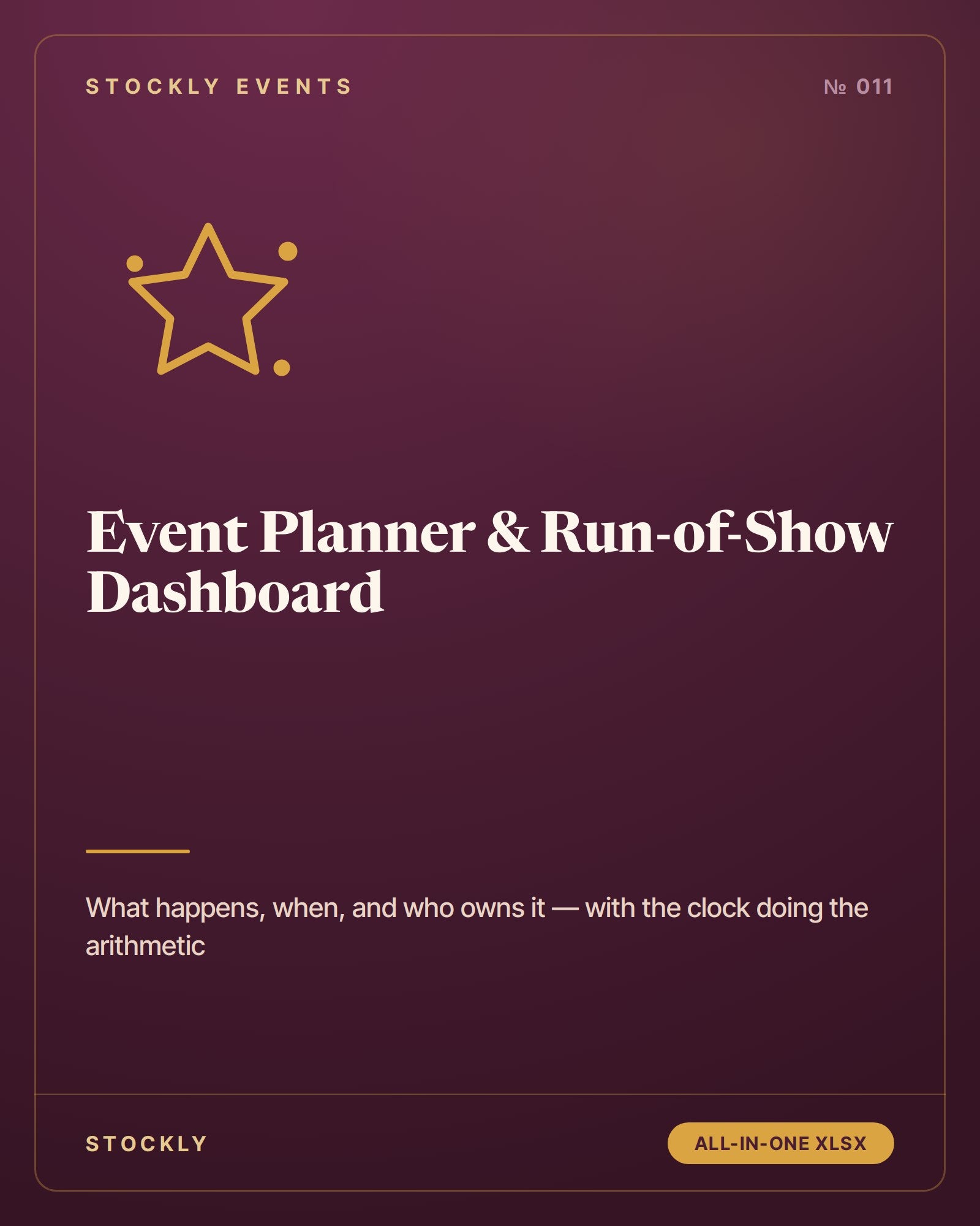 Event Planner & Run-of-Show Dashboard — cover