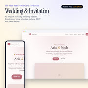 Wedding & Invitation — One-Page Website Template (HTML/CSS) — cover