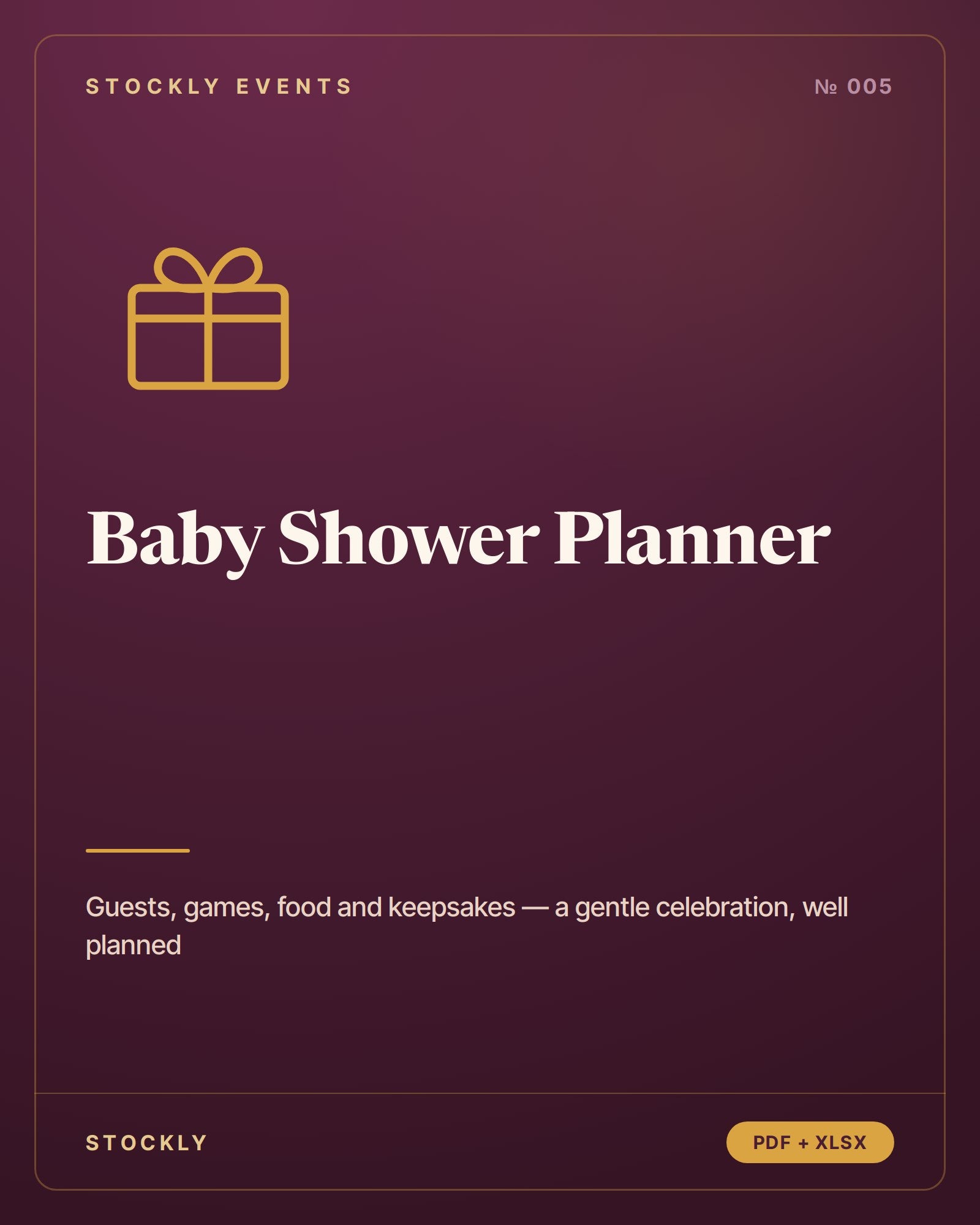 Baby Shower Planner — cover