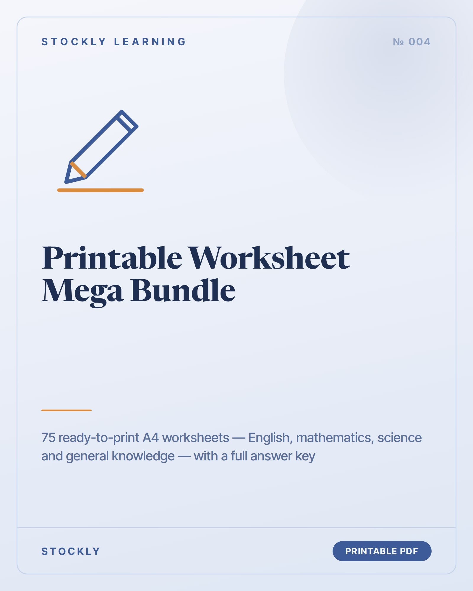 Printable Worksheet Mega Bundle — cover