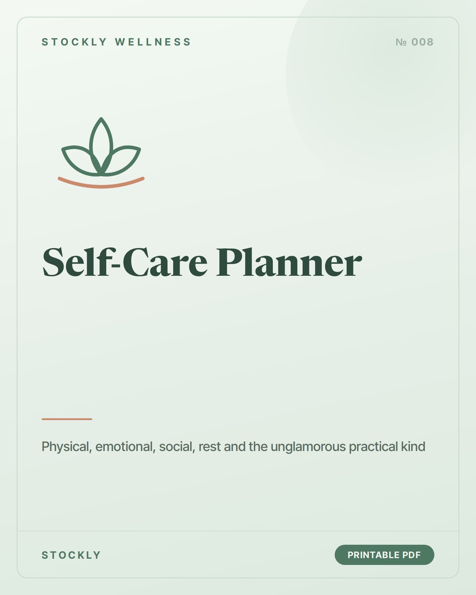 Self-Care Planner — cover
