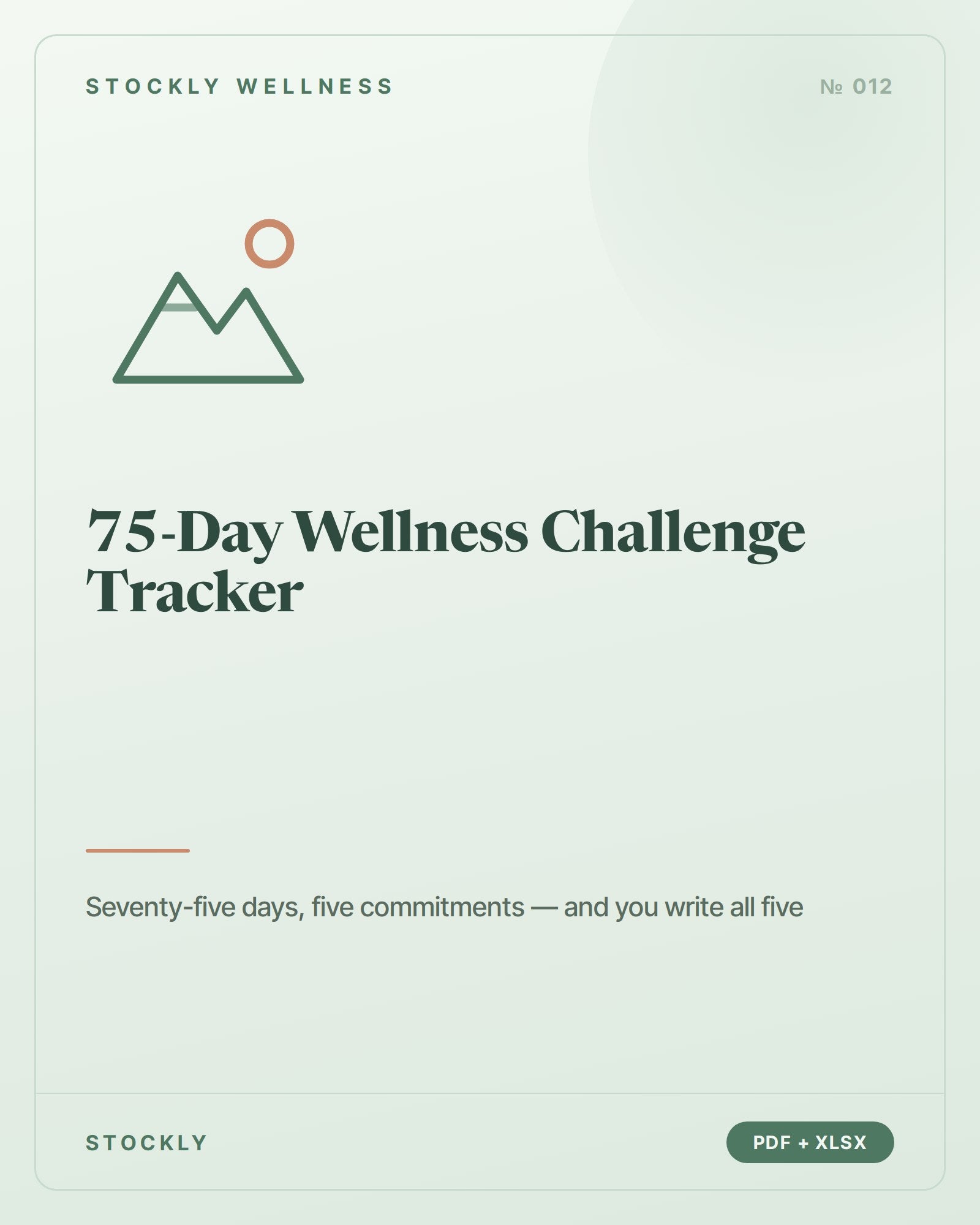 75-Day Wellness Challenge Tracker — cover