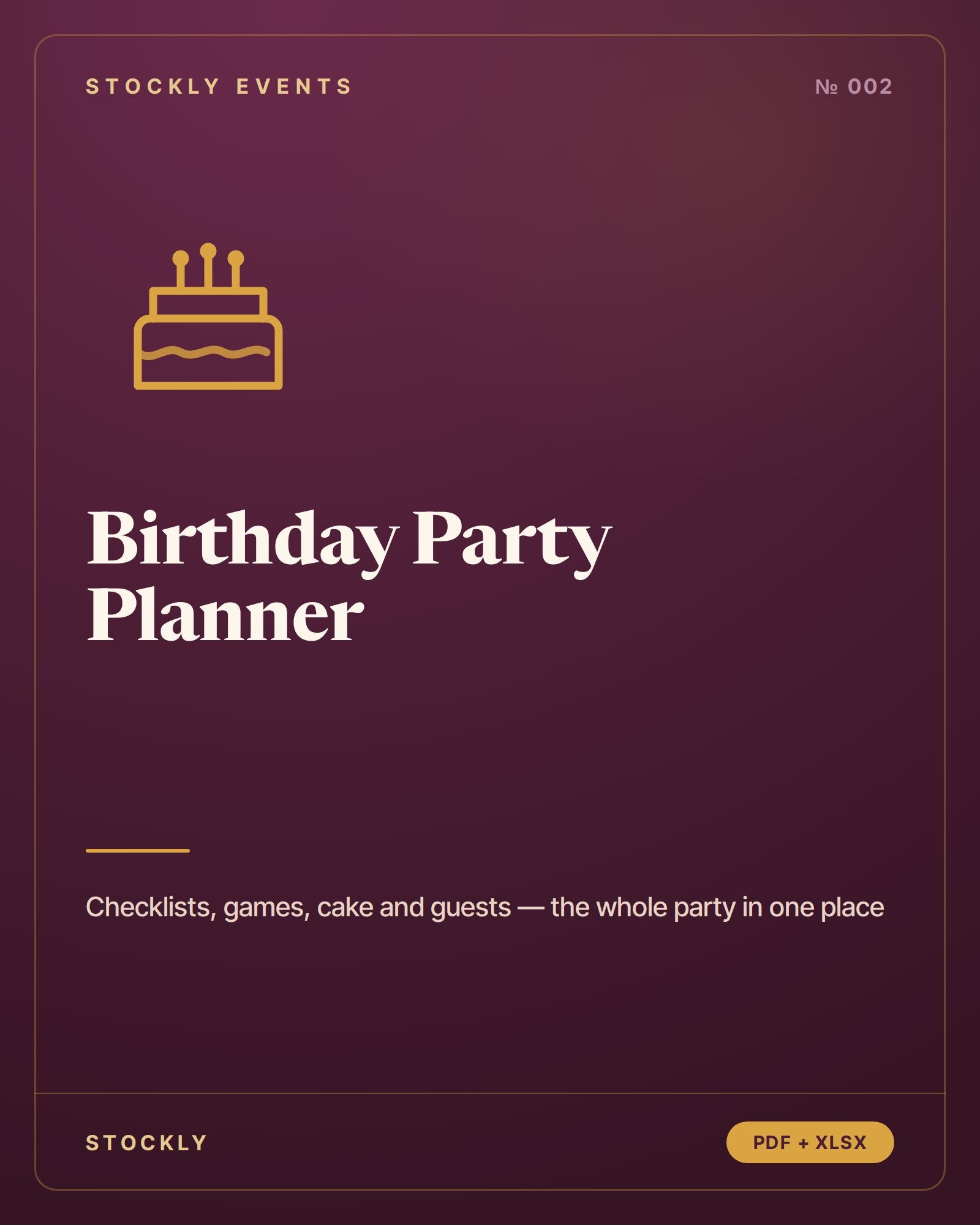Birthday Party Planner — cover