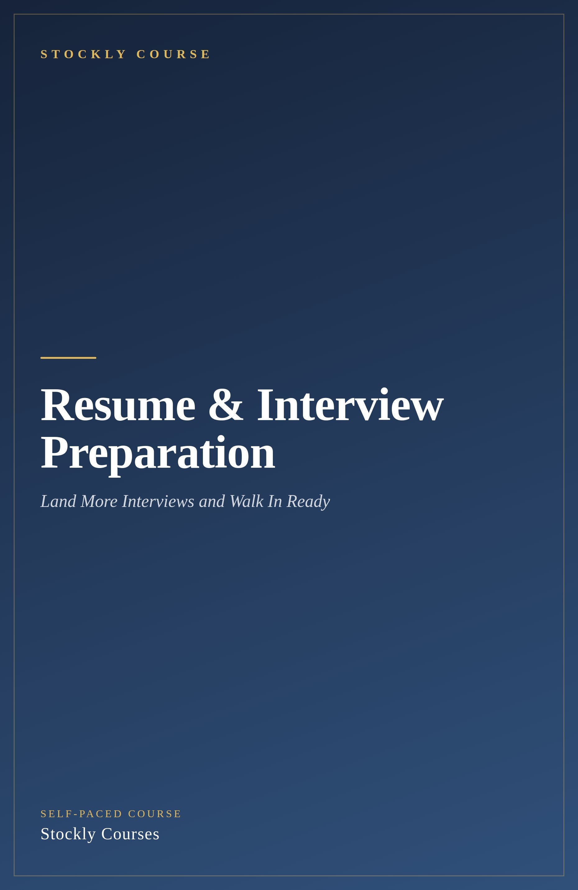 Resume & Interview Preparation — cover