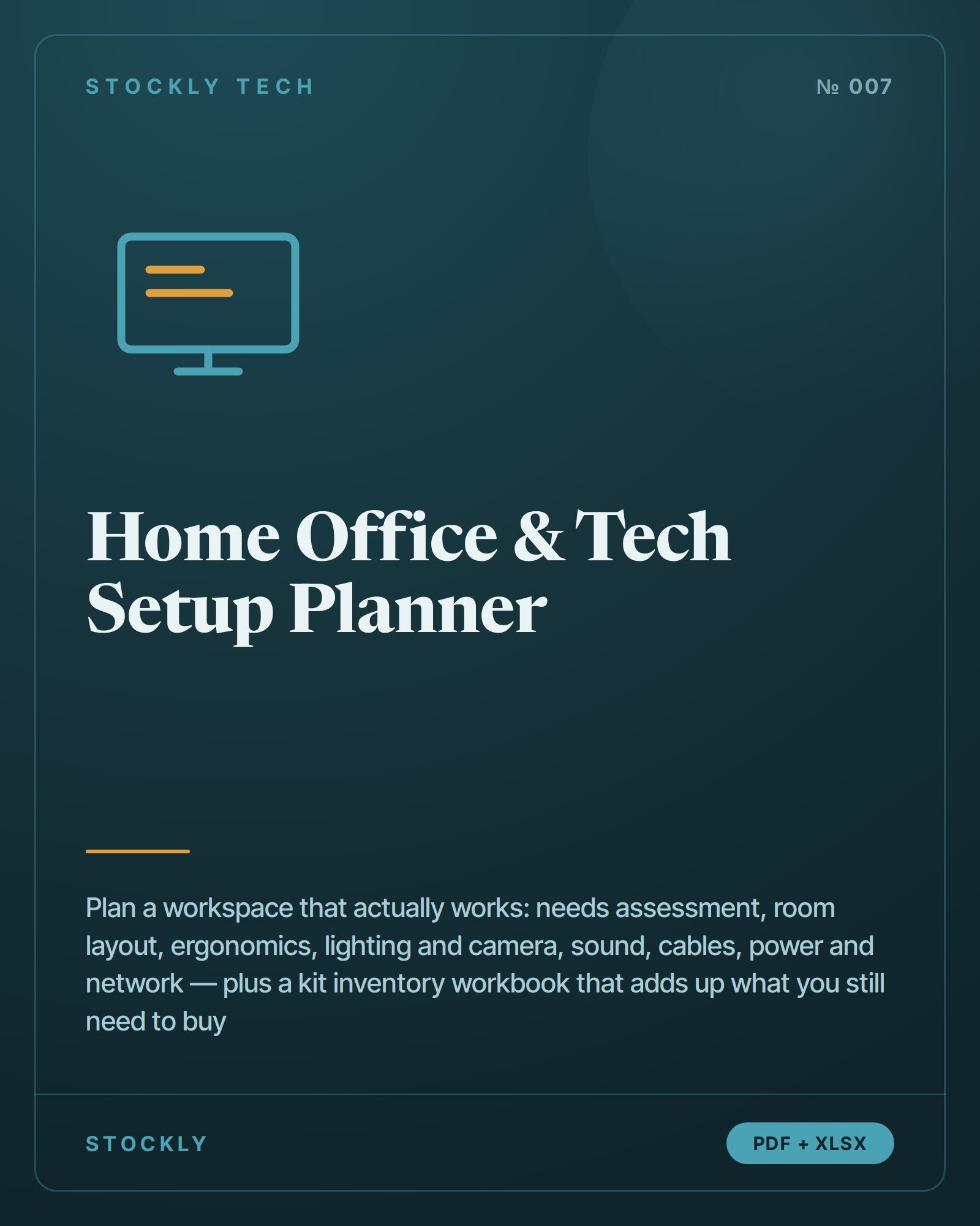 Home Office & Tech Setup Planner — cover