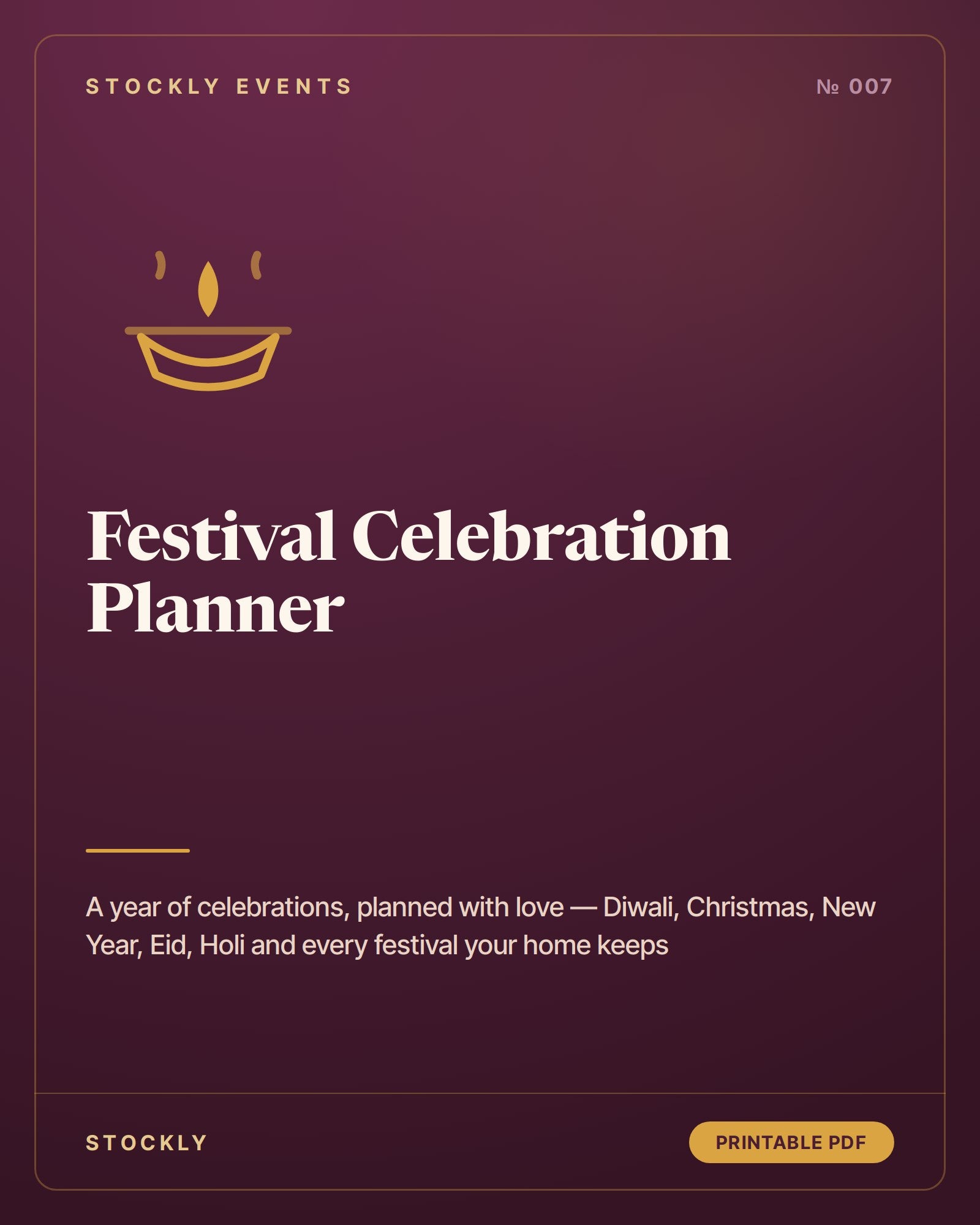 Festival Celebration Planner — cover