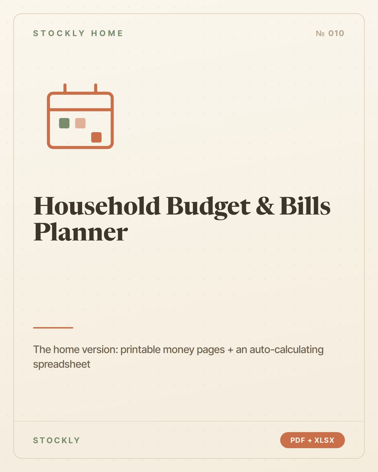 Household Budget & Bills Planner — cover