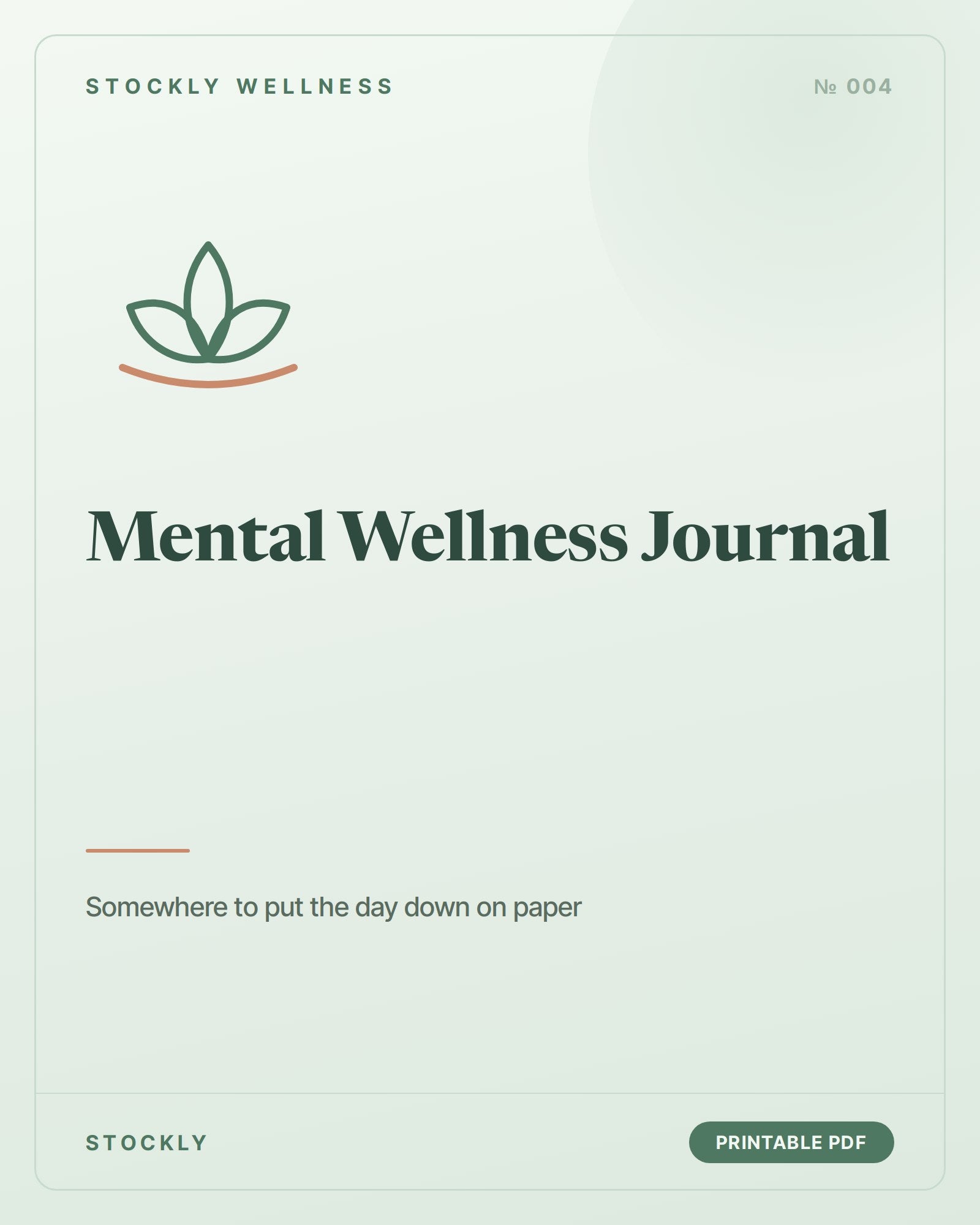 Mental Wellness Journal — cover