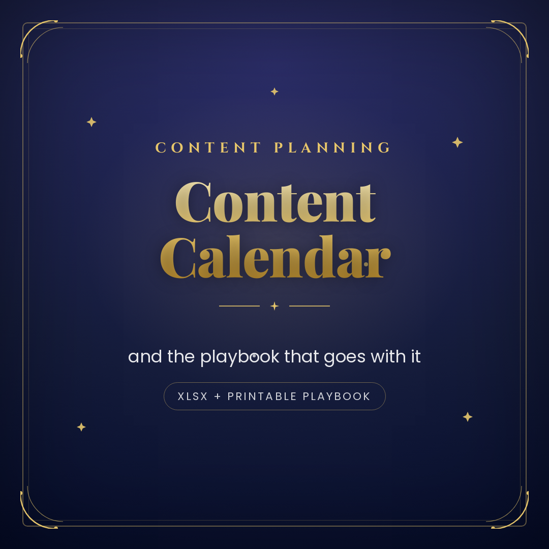Social Media Content Calendar & Playbook — cover