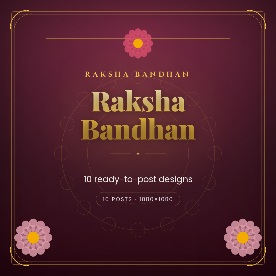 Raksha Bandhan Social Media Post Pack — cover
