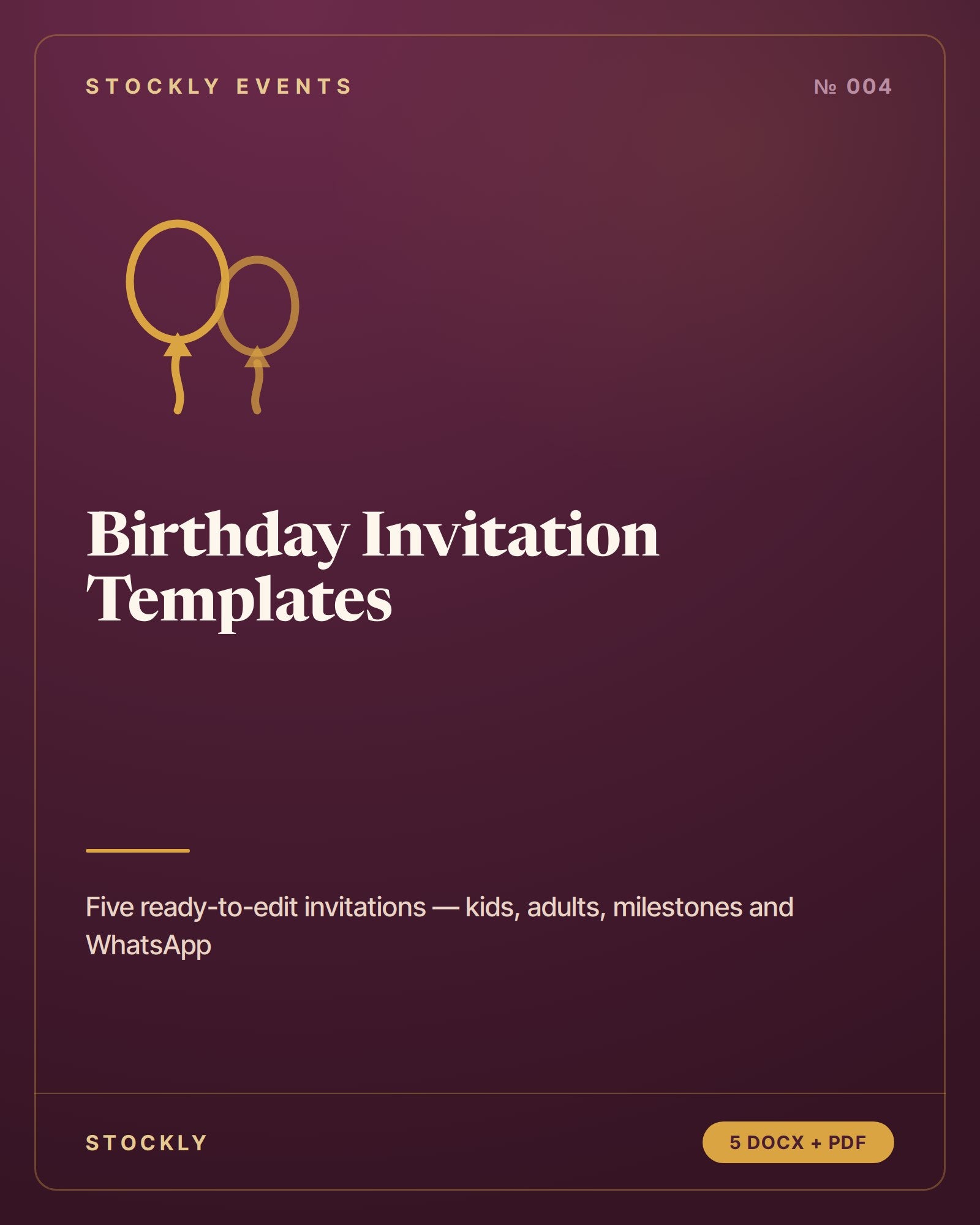 Birthday Invitation Templates — cover