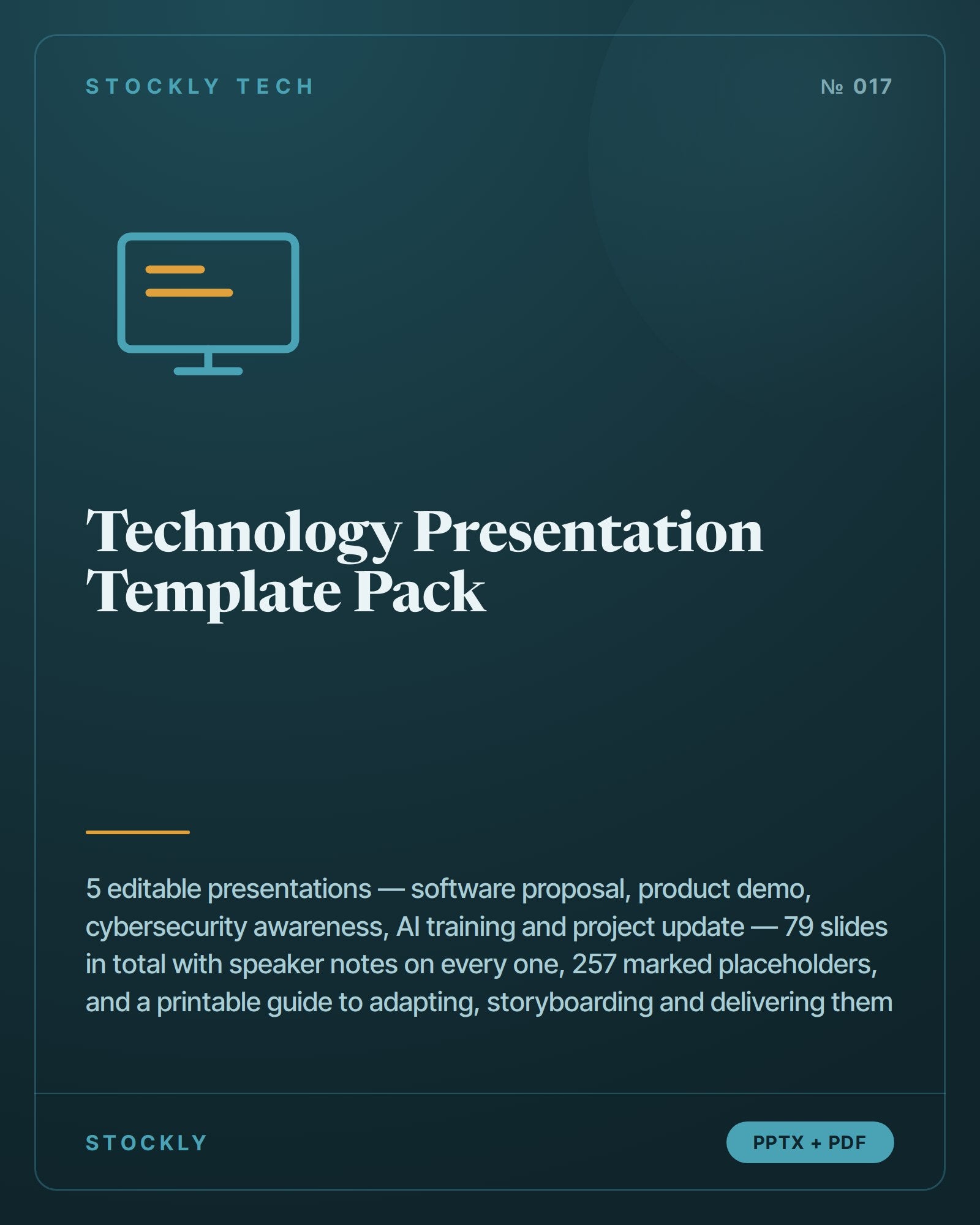 Technology Presentation Template Pack — cover