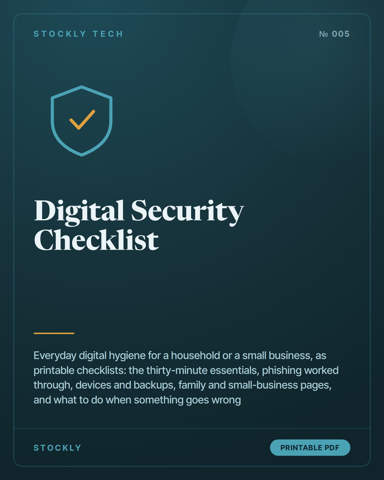 Digital Security Checklist — cover