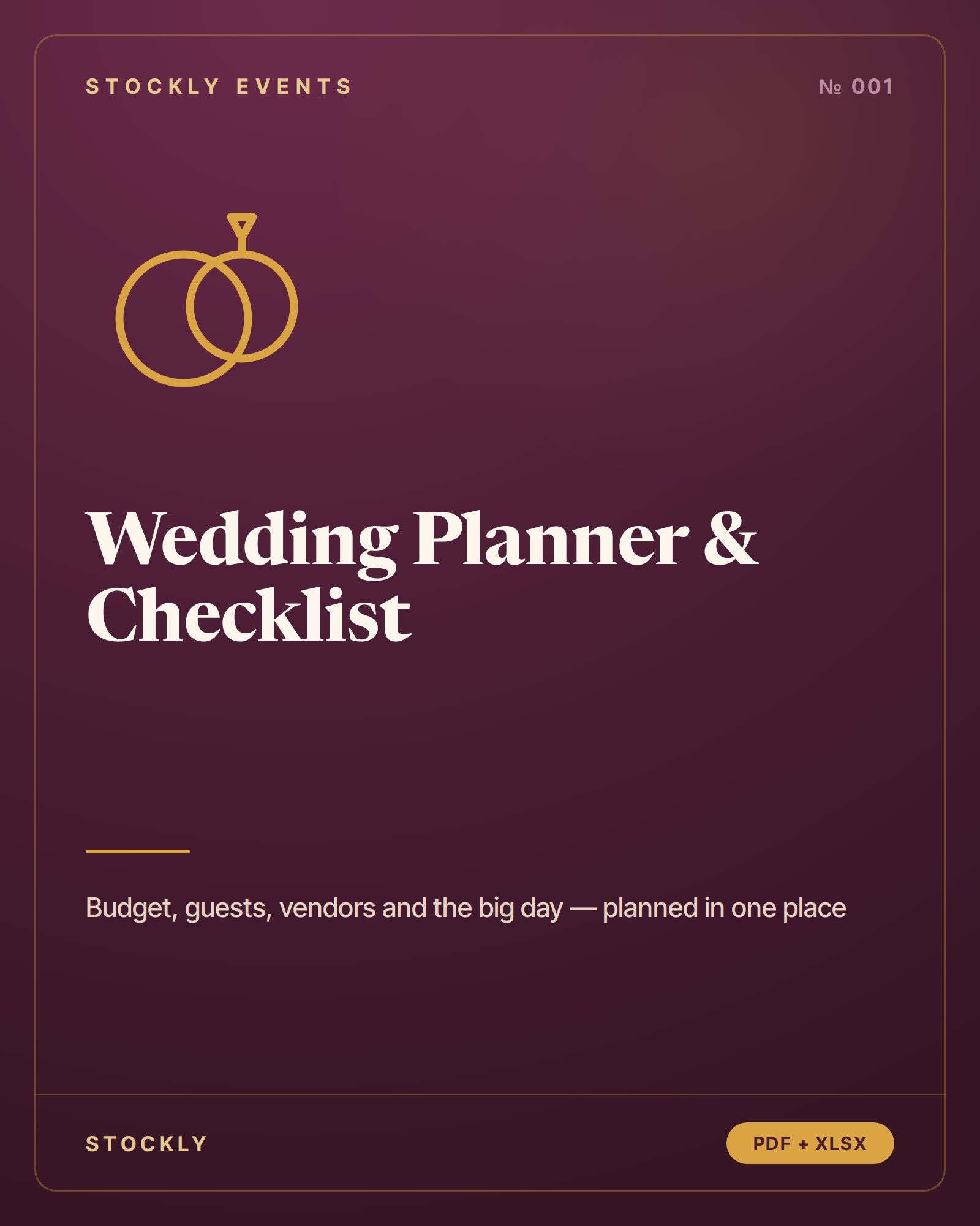 Wedding Planner & Checklist — cover