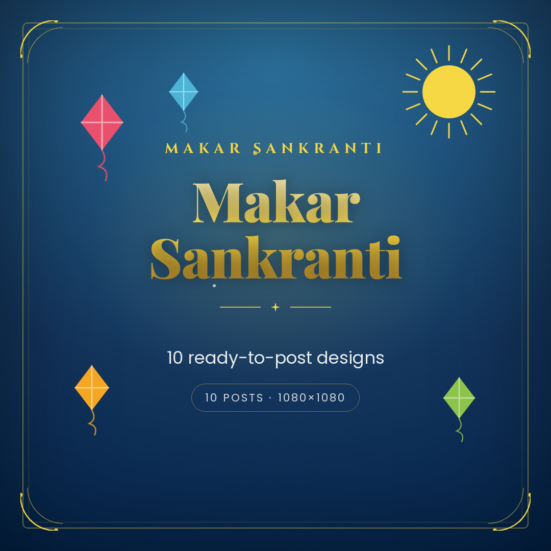 Makar Sankranti Social Media Post Pack — cover