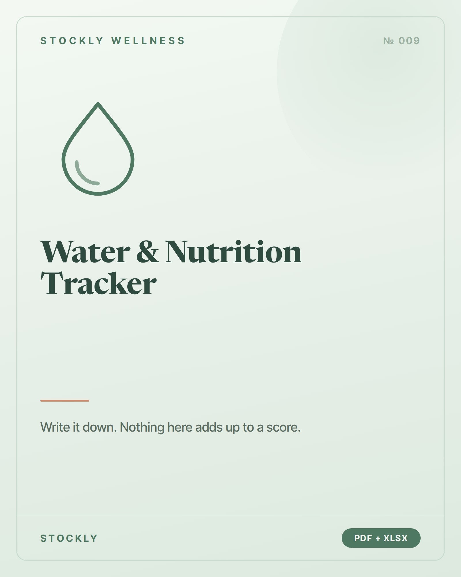Water & Nutrition Tracker — cover