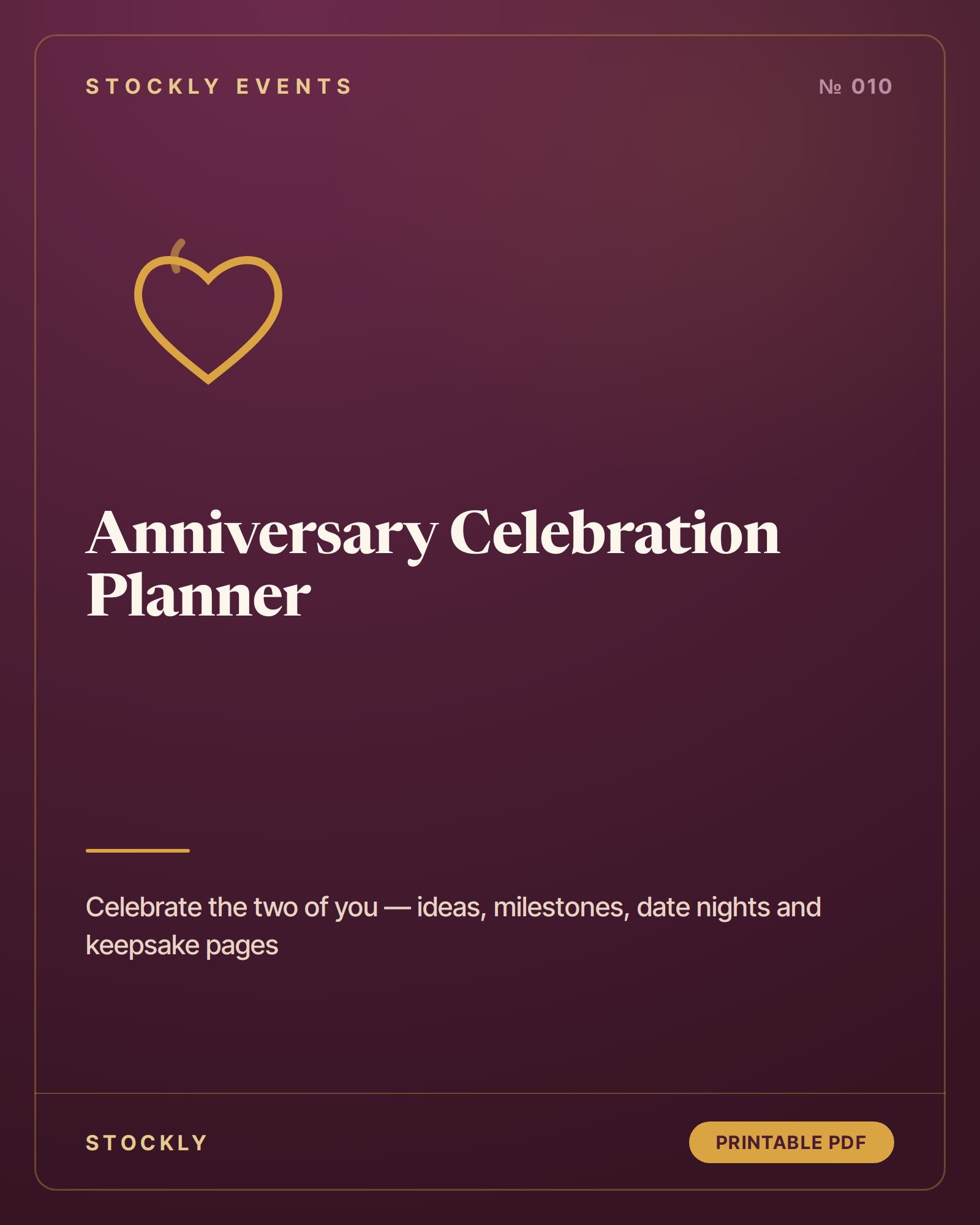 Anniversary Celebration Planner — cover
