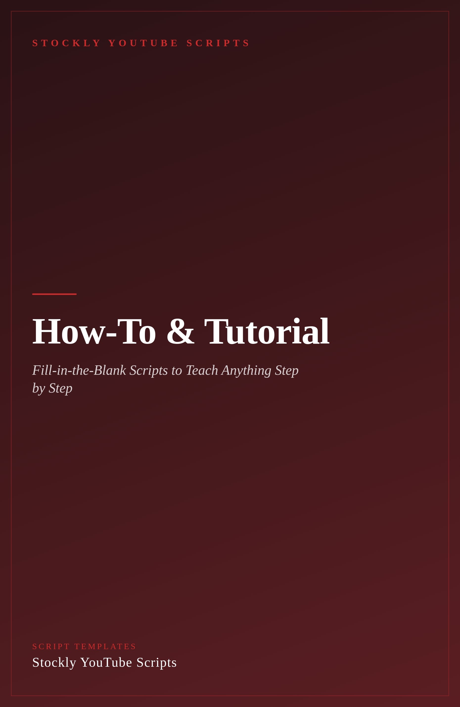 How-To & Tutorial YouTube Script Templates — cover