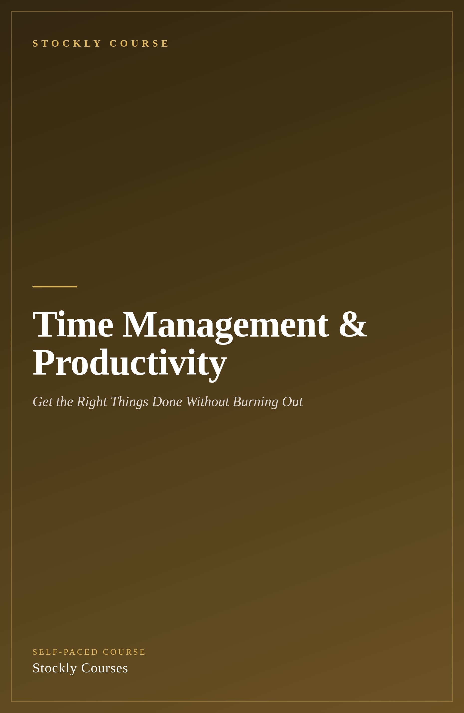 Time Management & Productivity — cover