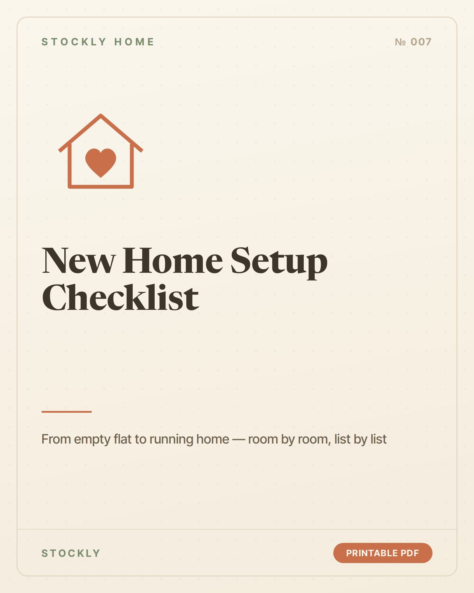 New Home Setup Checklist — cover
