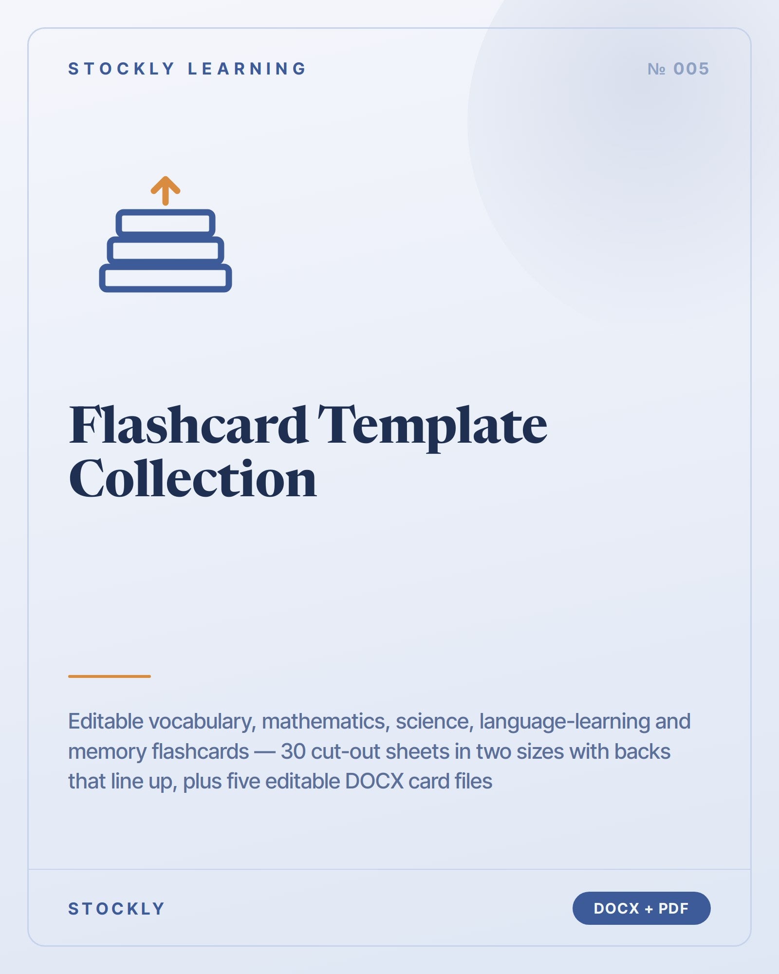 Flashcard Template Collection — cover