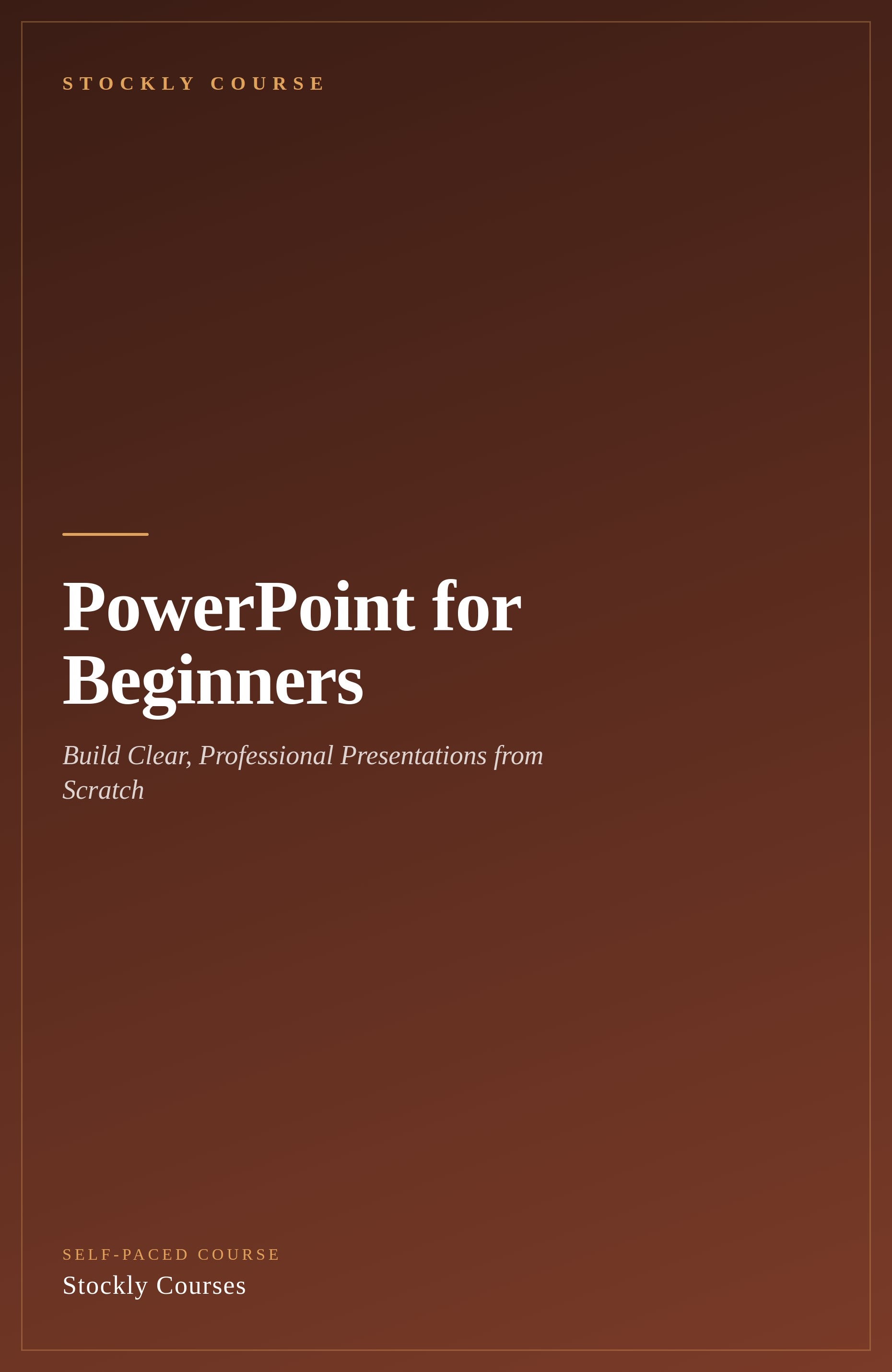PowerPoint for Beginners — cover