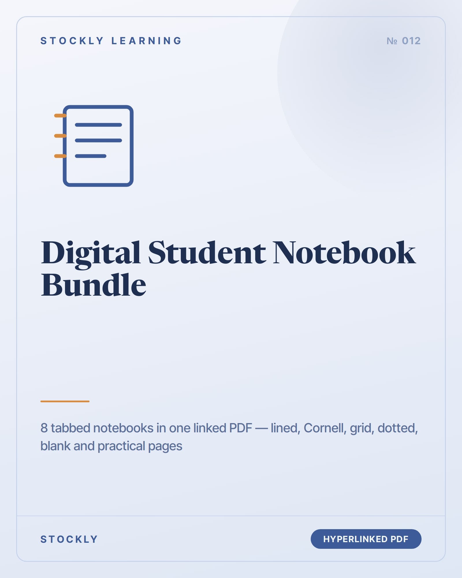 Digital Student Notebook Bundle — cover