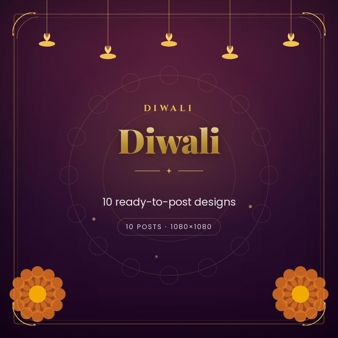 Diwali Social Media Post Pack — cover