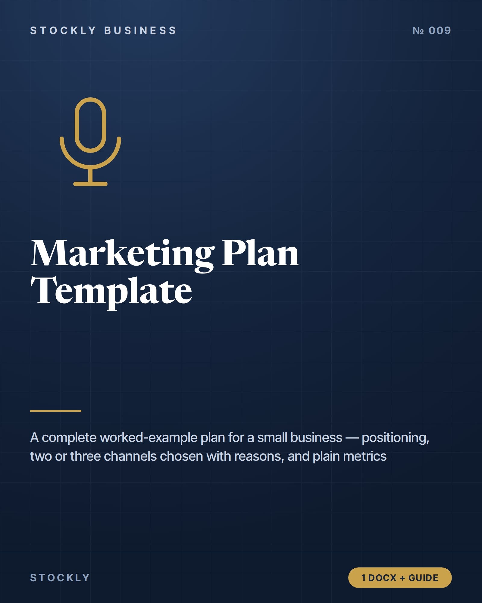 Marketing Plan Template — cover
