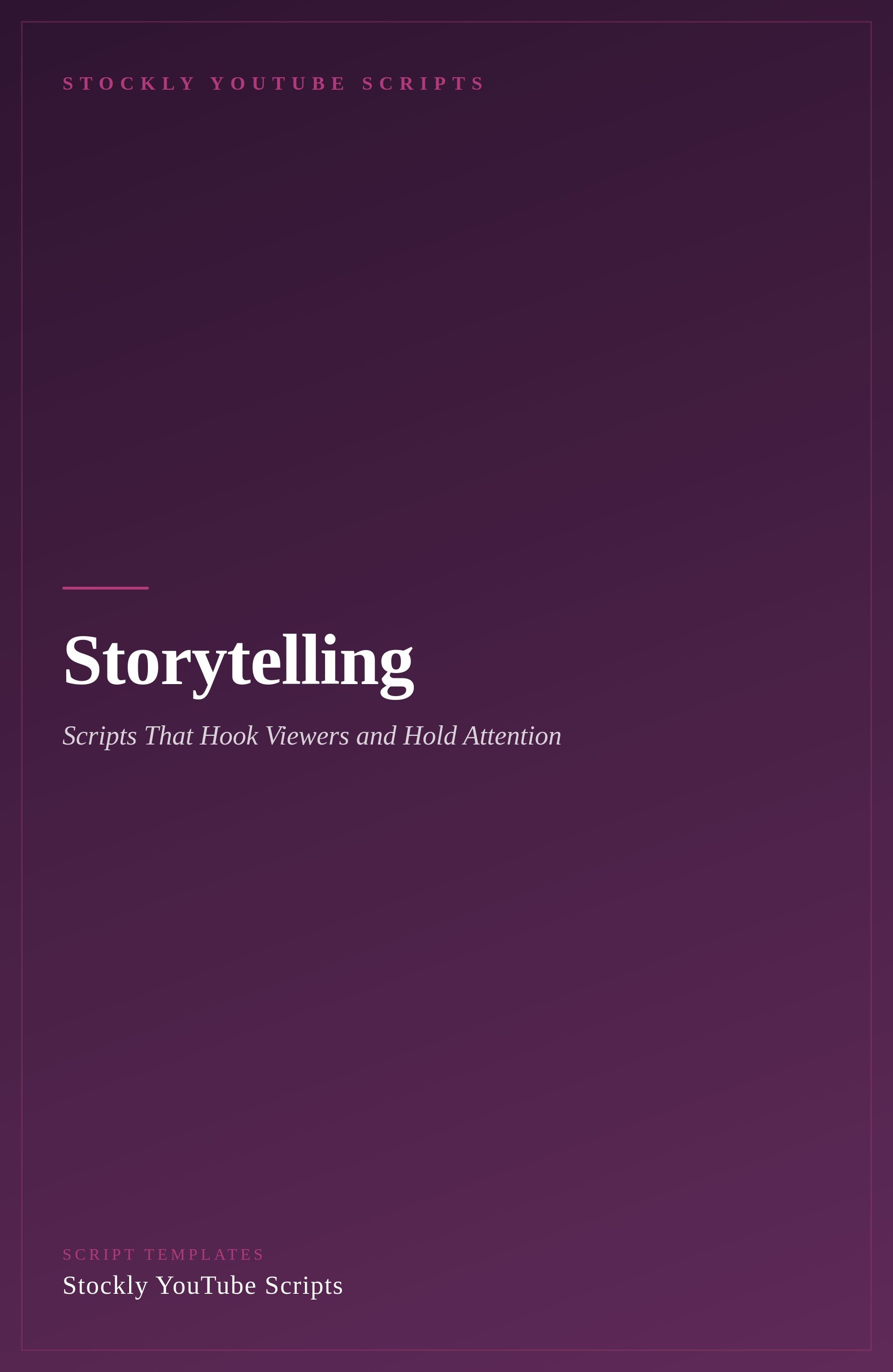Storytelling YouTube Script Templates — cover