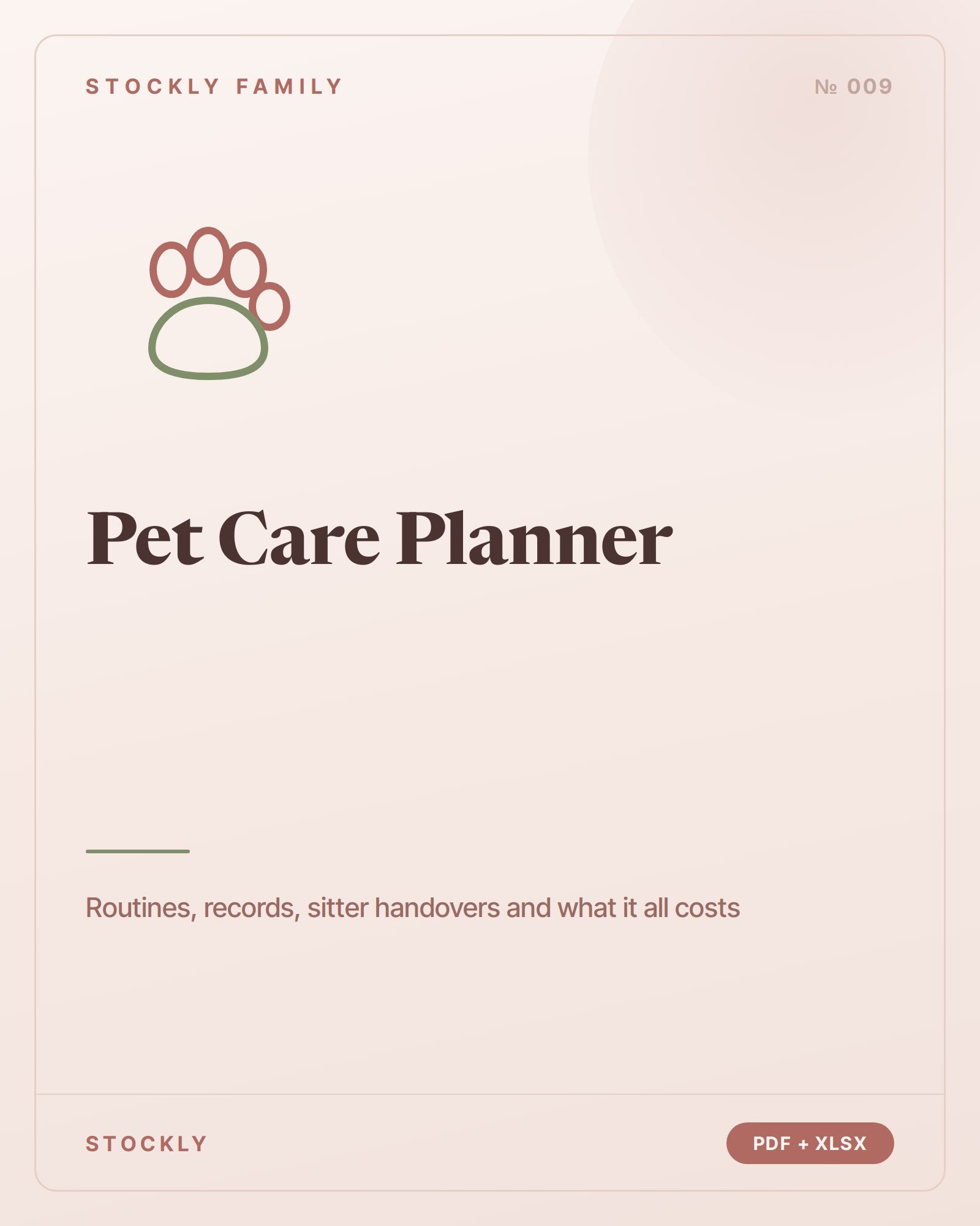 Pet Care Planner — cover