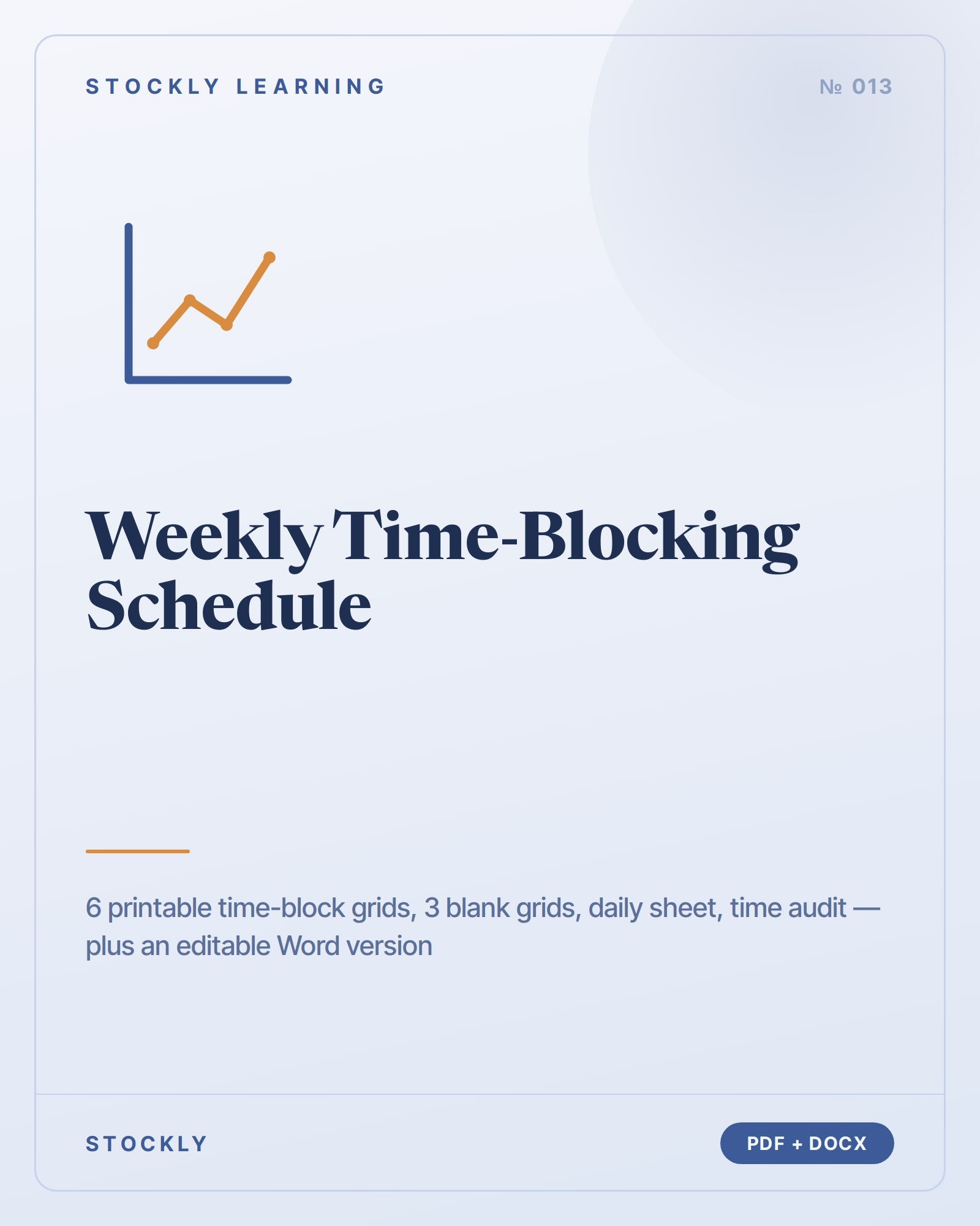 Weekly Time-Blocking Schedule — cover