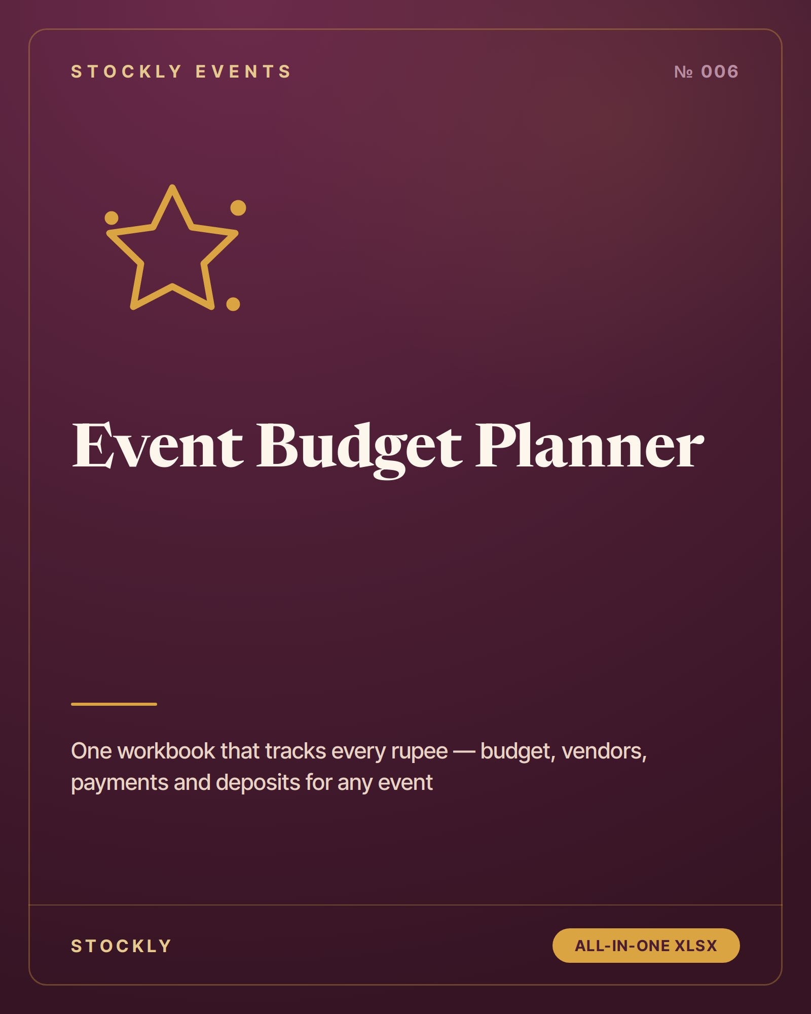 Event Budget Planner — cover