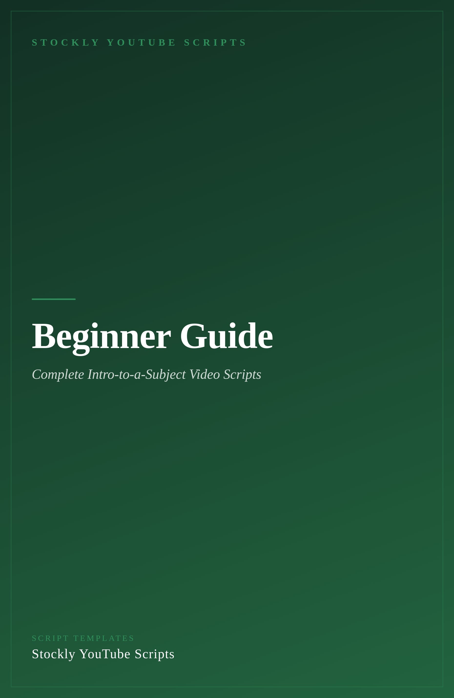 Beginner Guide YouTube Script Templates — cover