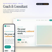 Coach & Consultant — One-Page Website Template (HTML/CSS) — cover