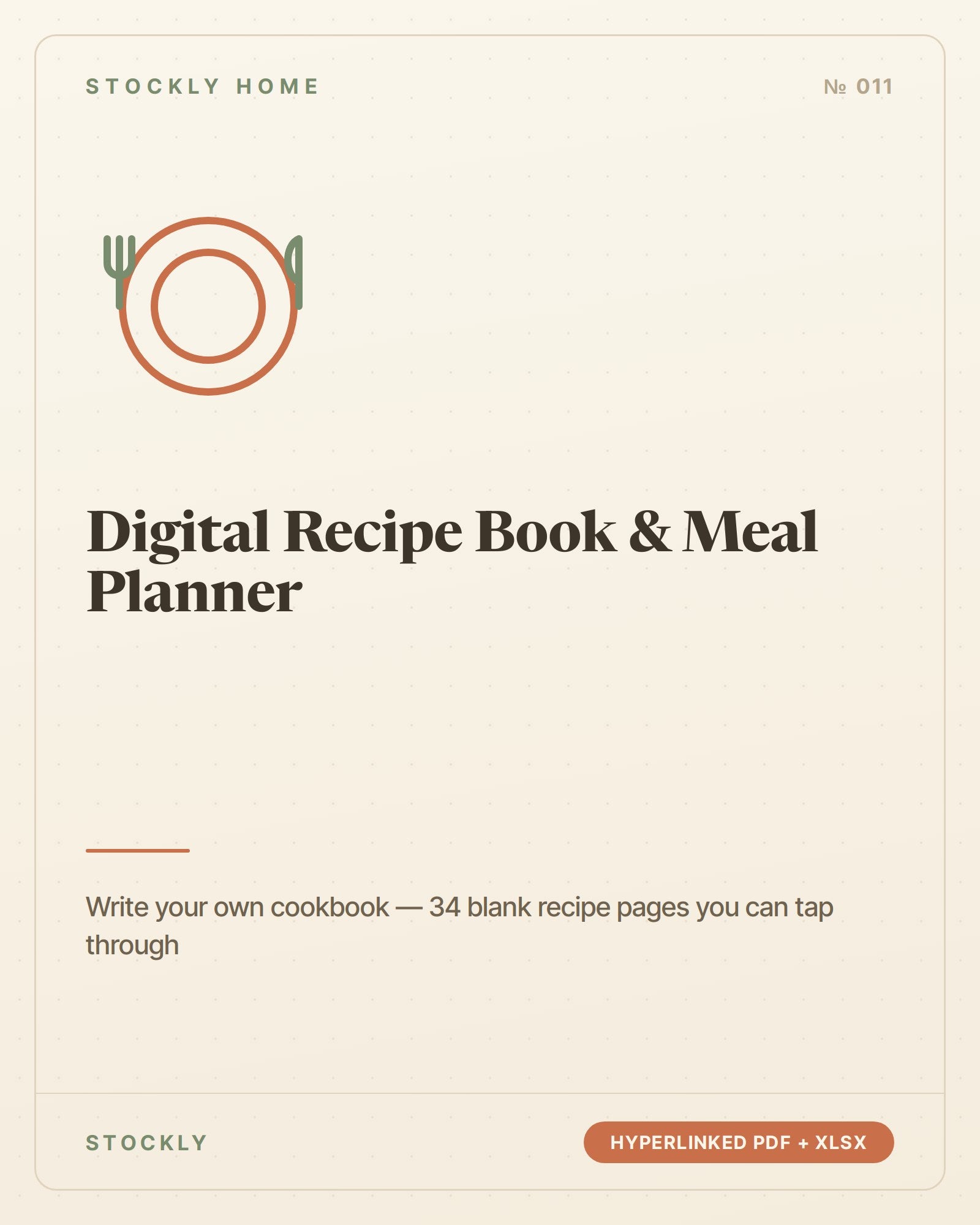 Digital Recipe Book & Meal Planner — cover