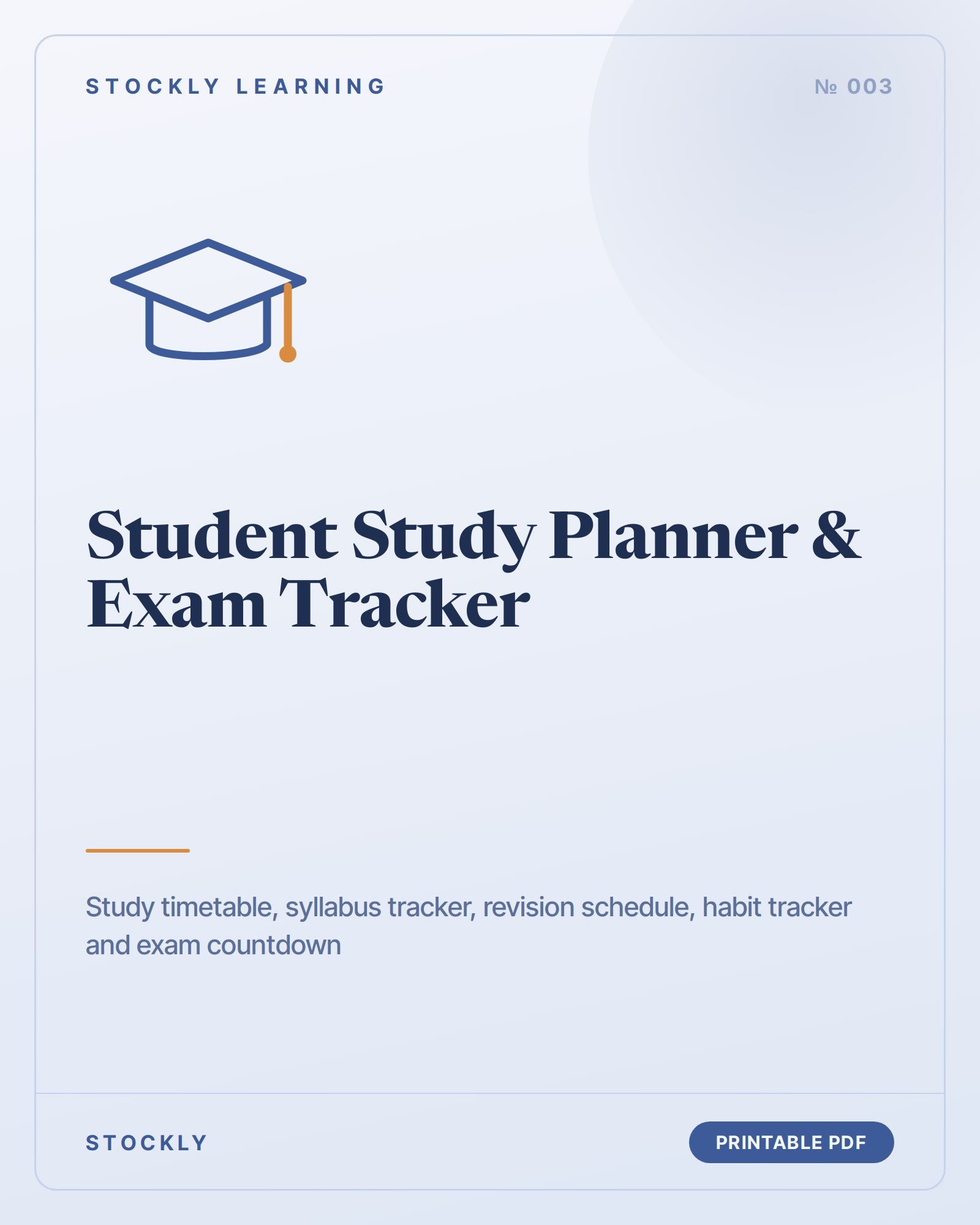 Student Study Planner & Exam Tracker — cover