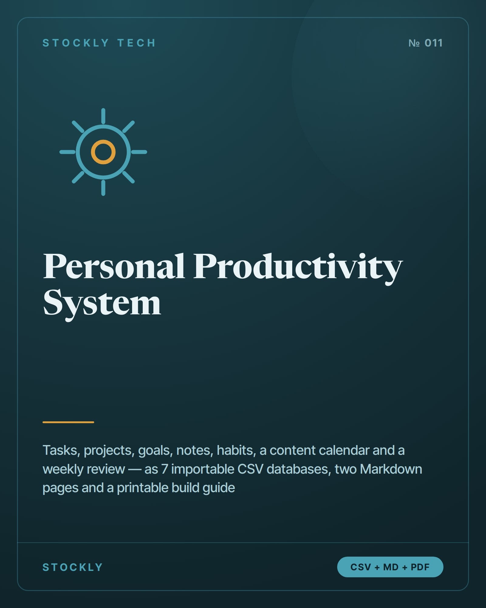 Personal Productivity System — cover