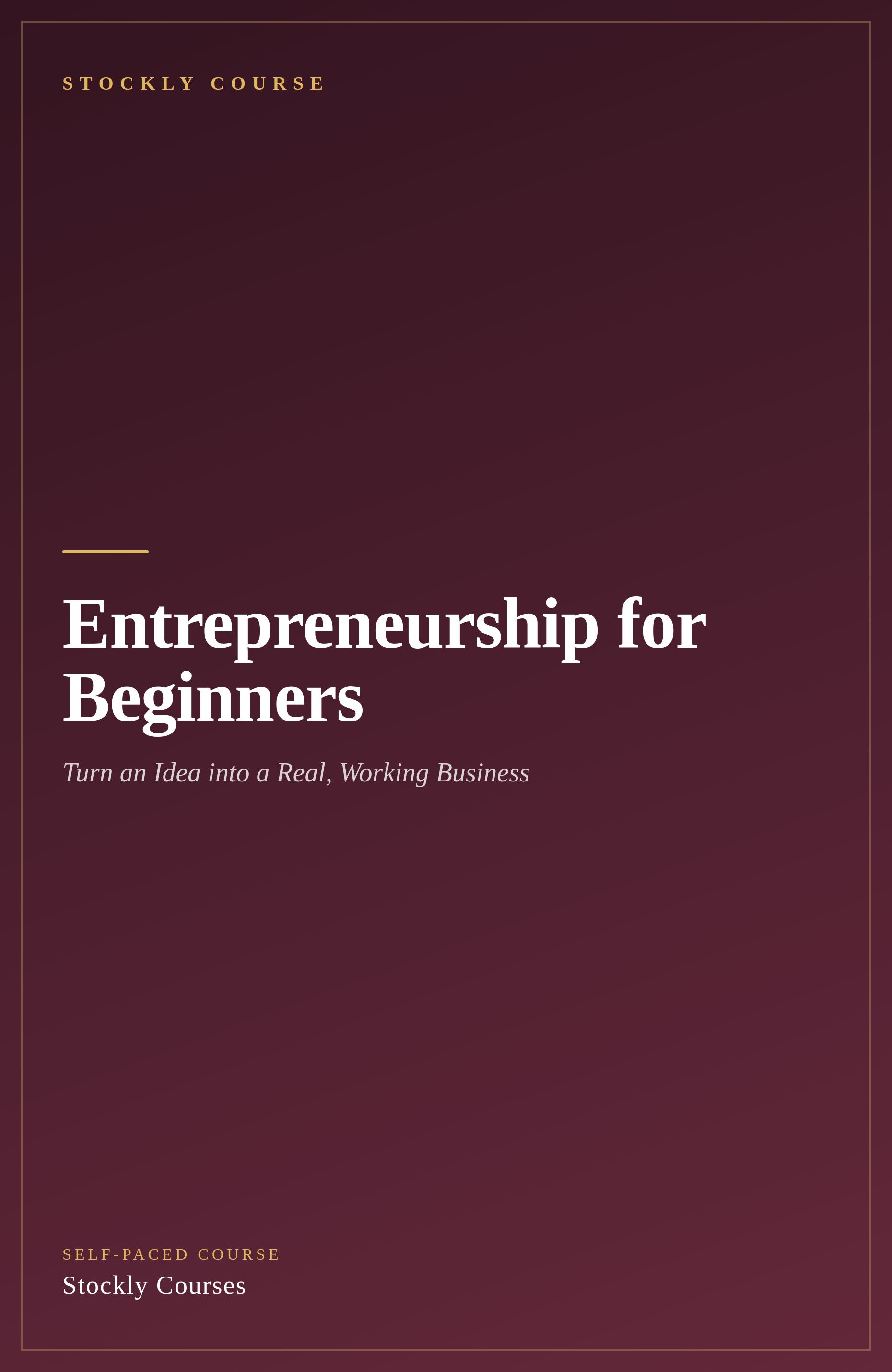 Entrepreneurship for Beginners — cover