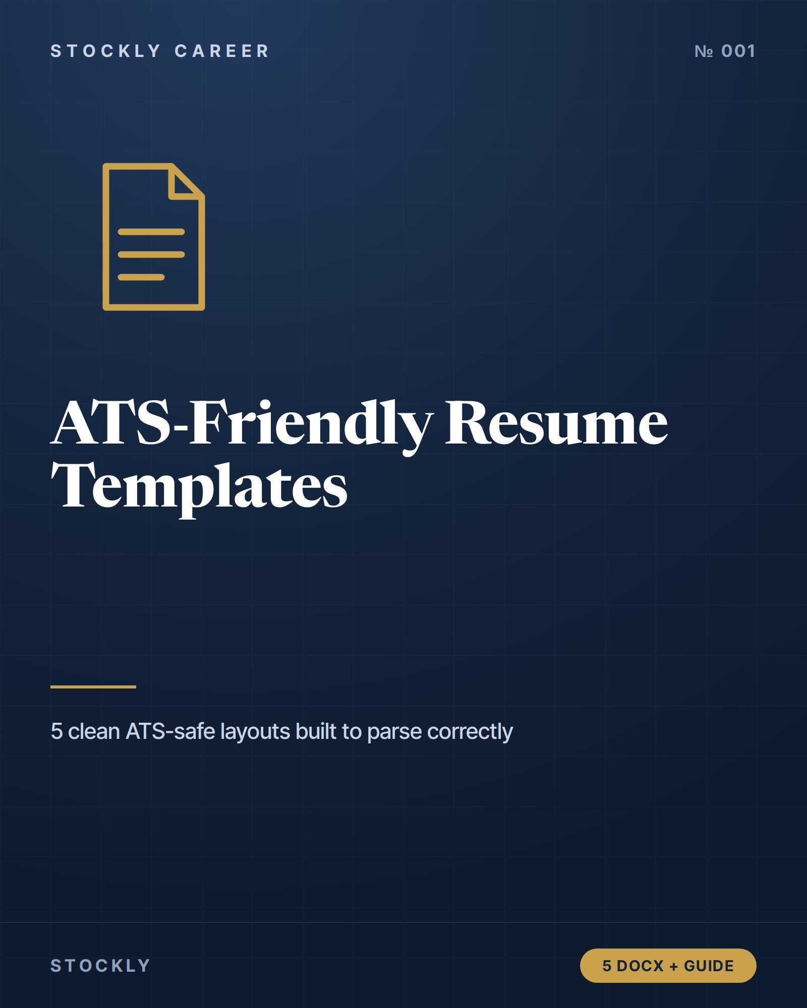 ATS-Friendly Resume Template Pack — cover