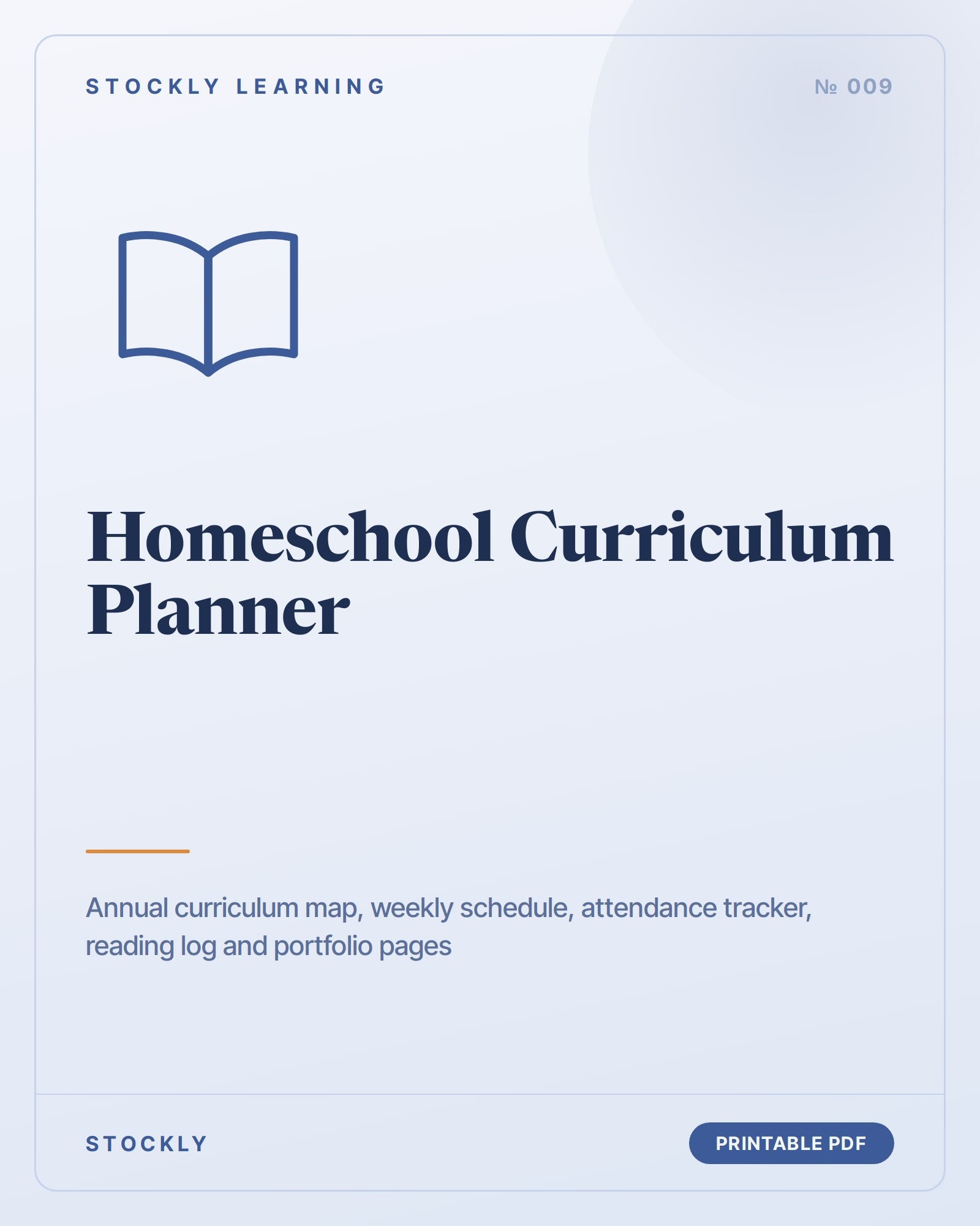 Homeschool Curriculum Planner — cover