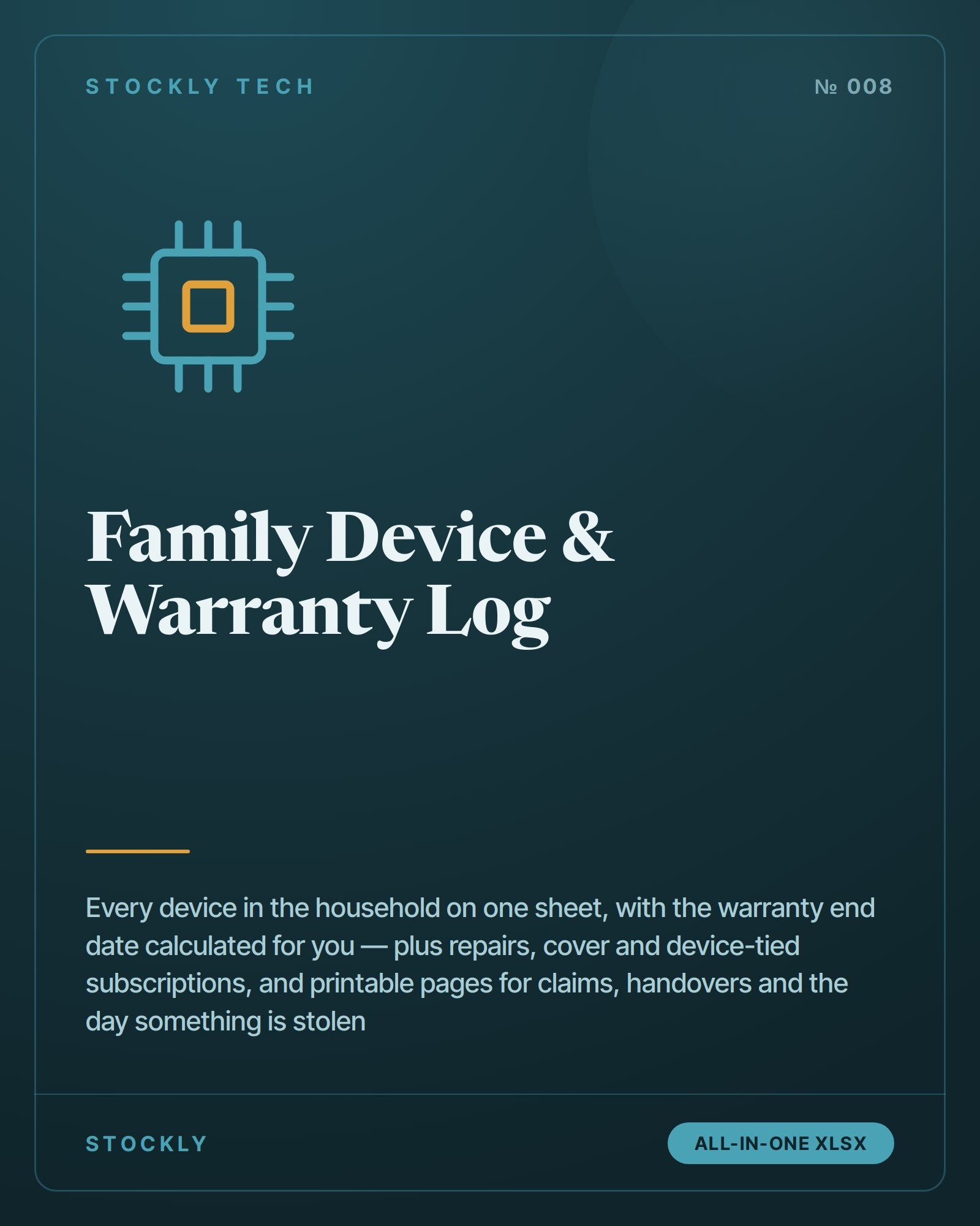 Family Device & Warranty Log — cover