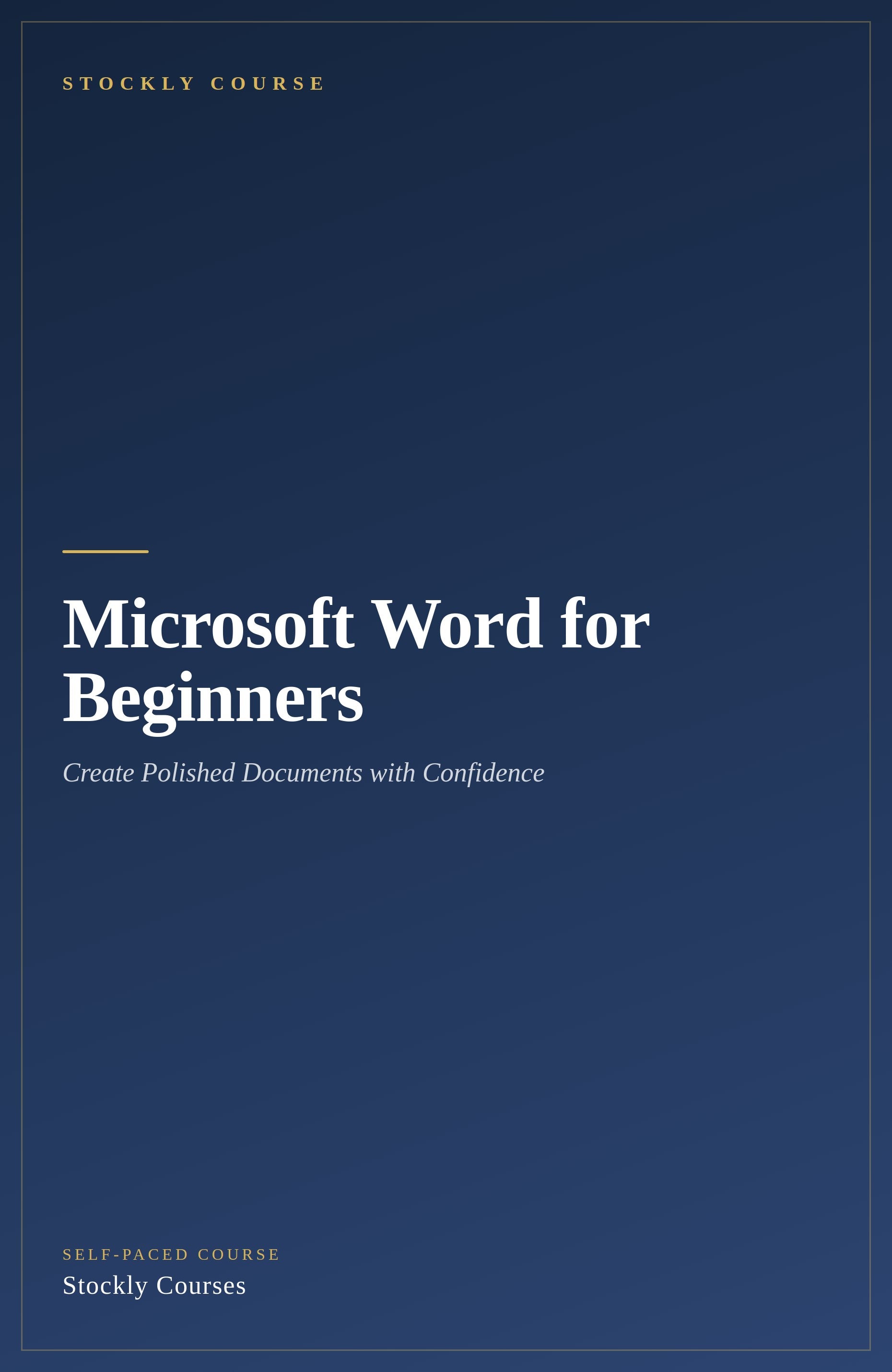 Microsoft Word for Beginners — cover