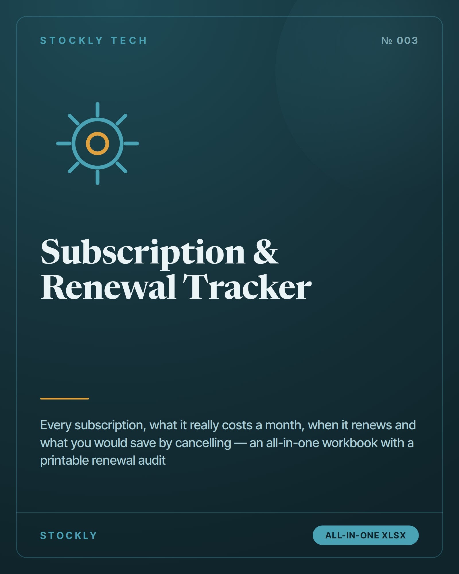 Subscription & Renewal Tracker — cover