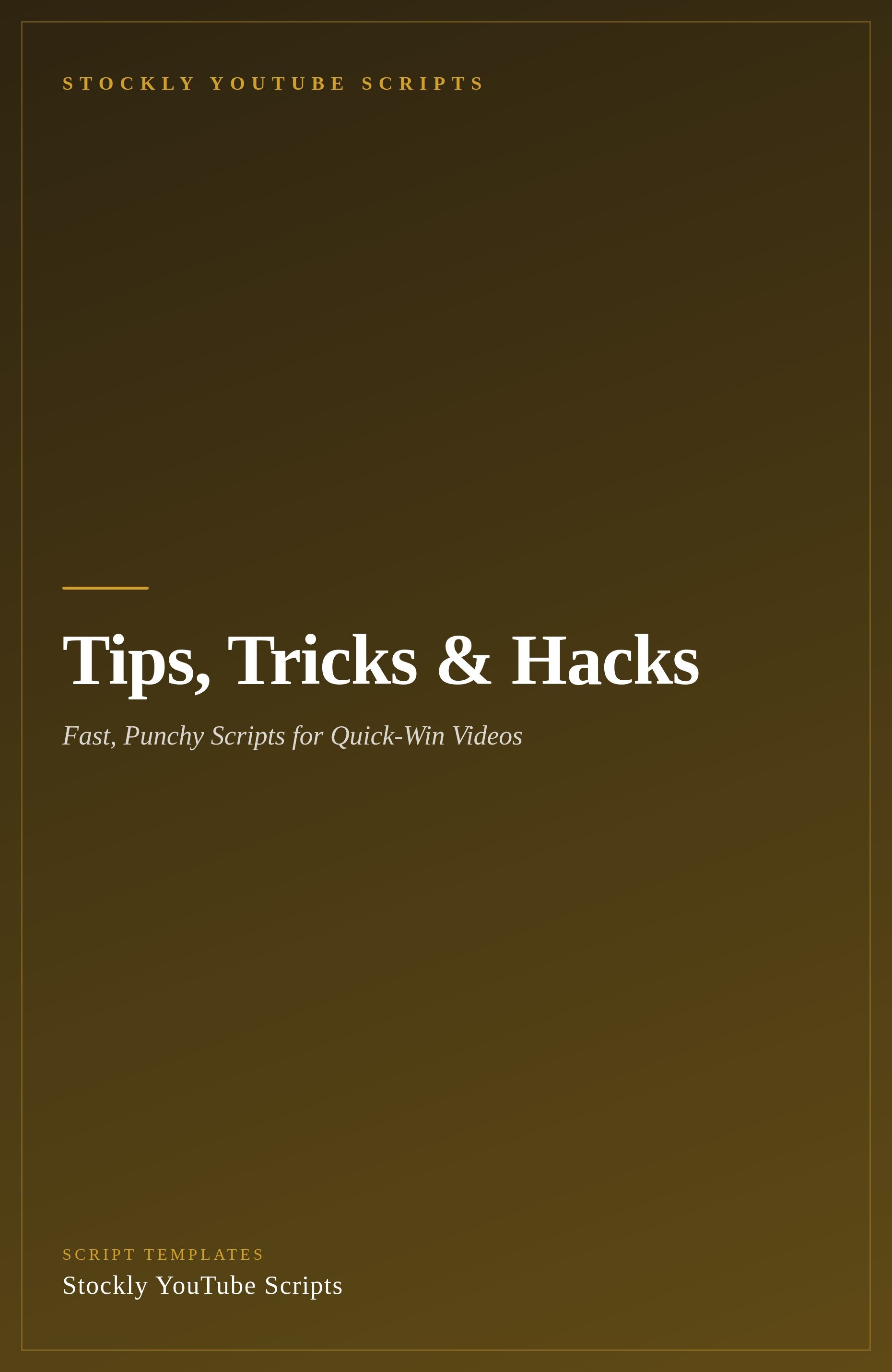 Tips, Tricks & Hacks YouTube Script Templates — cover