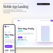 Mobile App Landing — One-Page Website Template (HTML/CSS) — cover