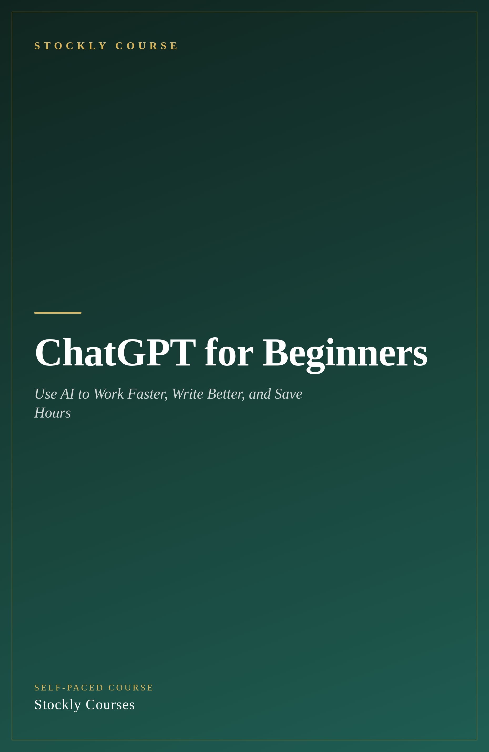 ChatGPT for Beginners — cover